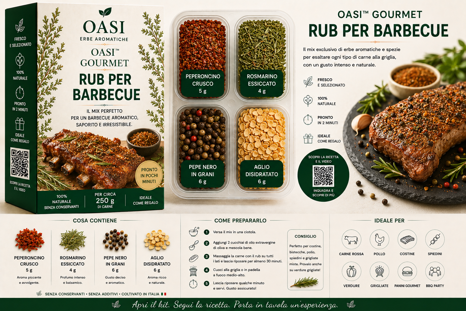 4. 🥩
OASI™ Gourmet Rub per Barbecue - immagine 1